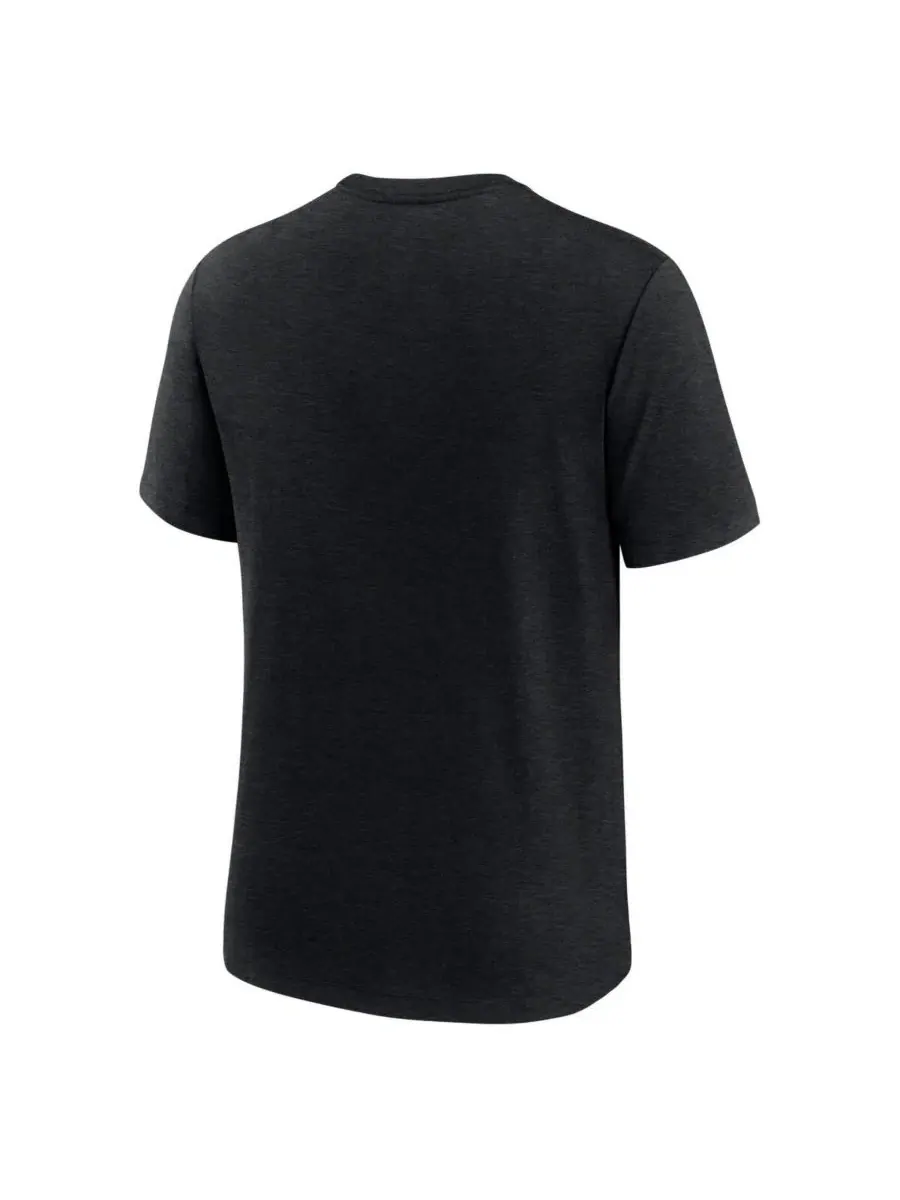 Футболка с принтом Lights Out Wordmark Tri-Blend Nike — изображение 3 из 3, темный серый