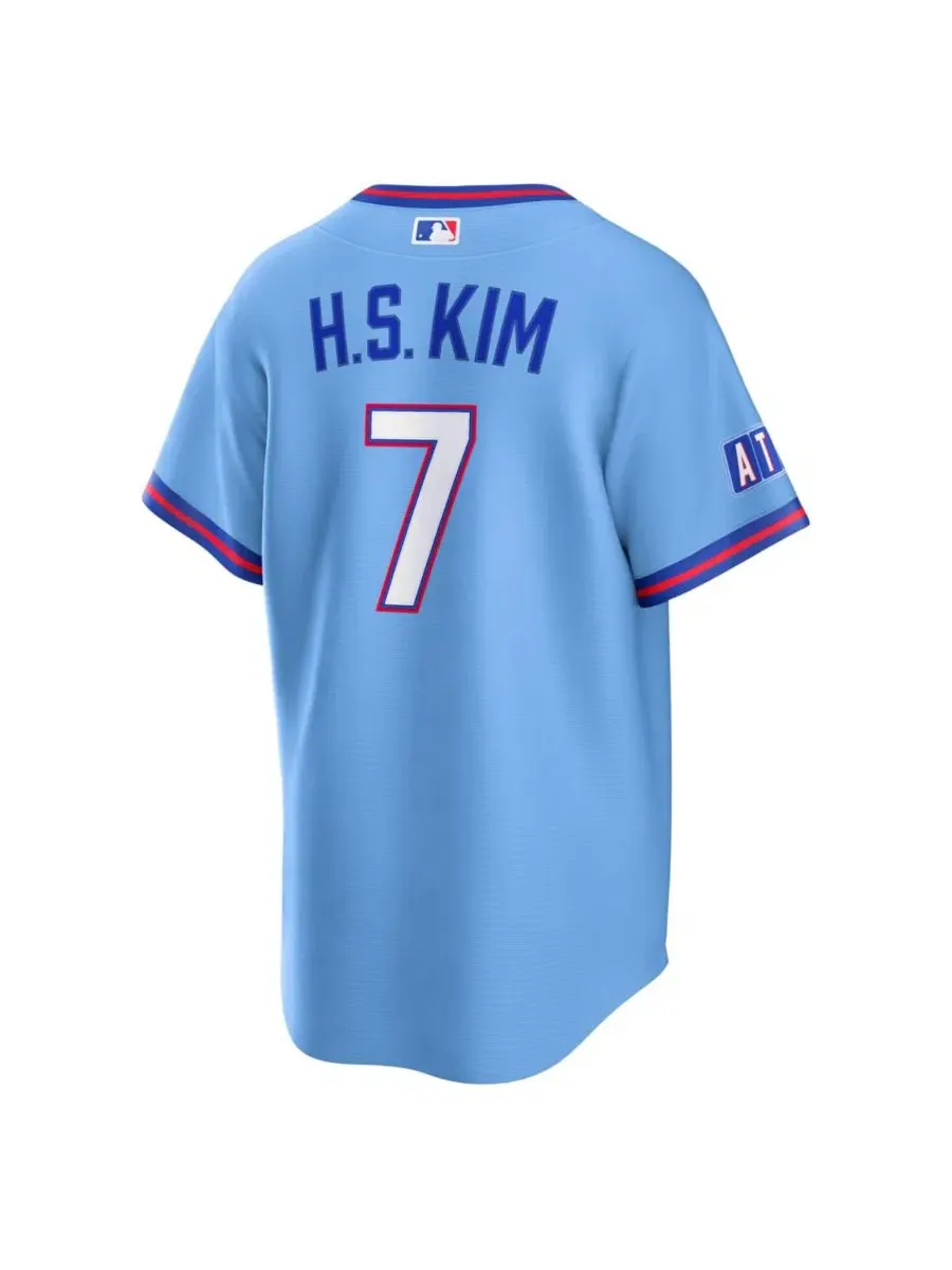 Мужская футболка с коротким рукавом Ha-Seong Kim Atlanta Braves 2026 City Connect Nike — изображение 2 из 6, синий