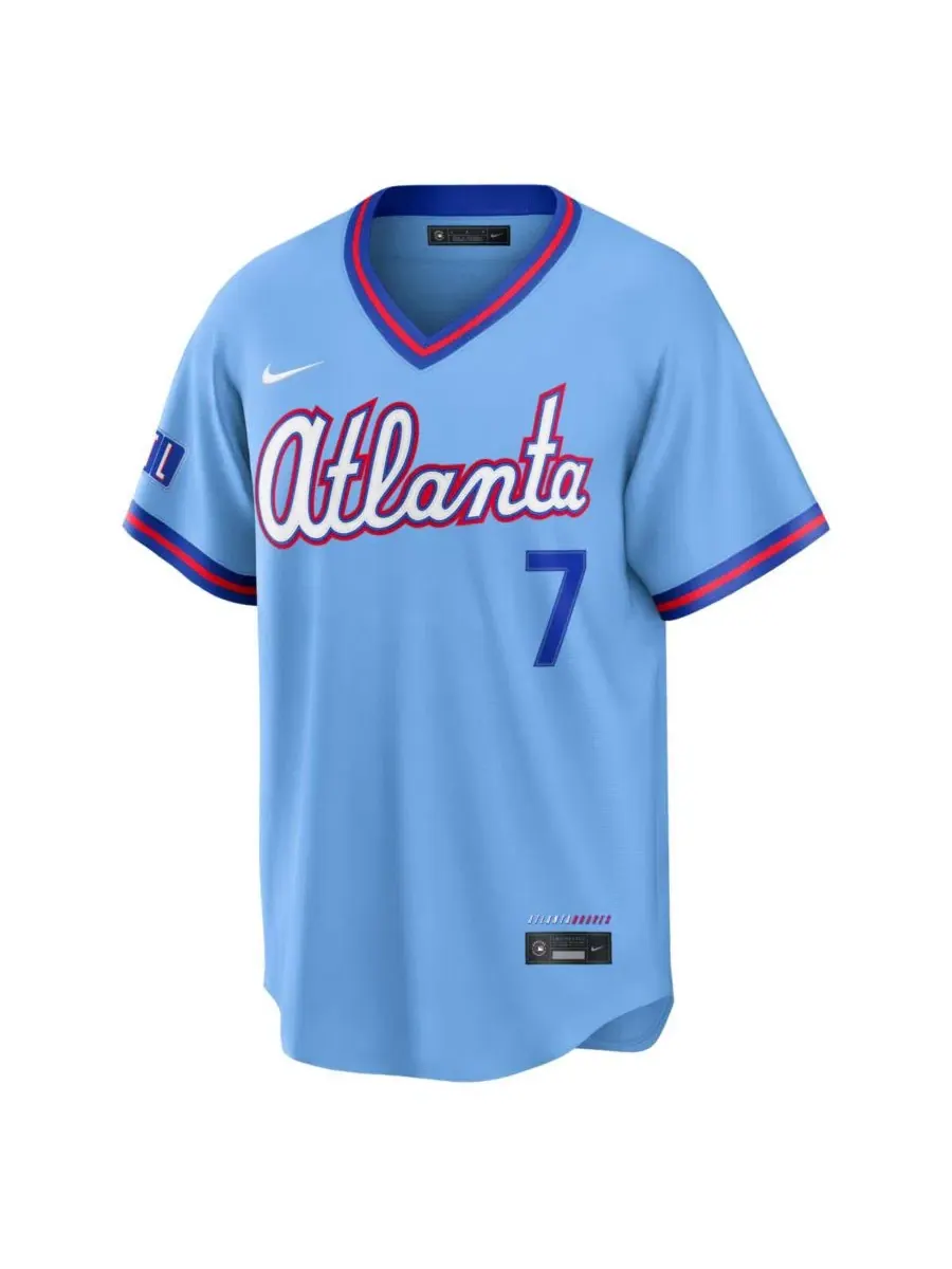 Мужская футболка с коротким рукавом Ha-Seong Kim Atlanta Braves 2026 City Connect Nike — изображение 3 из 6, синий