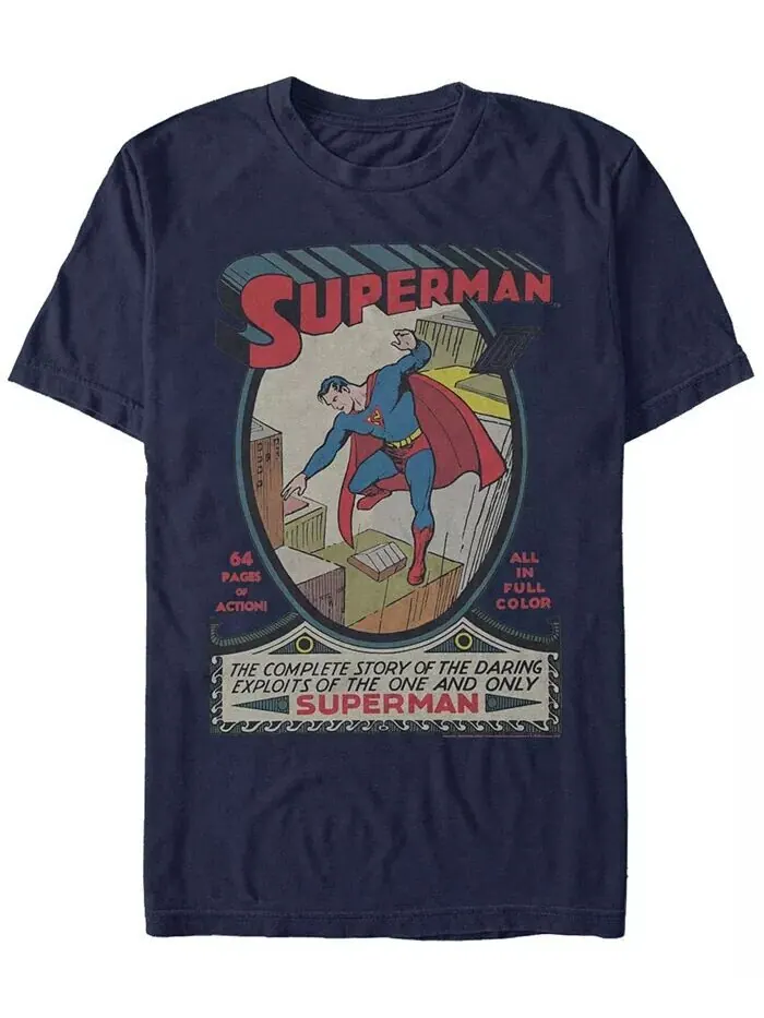 Мужская футболка DC Superman The Complete Story с обложкой комиксов с короткими рукавами Fifth Sun — изображение 1 из 1