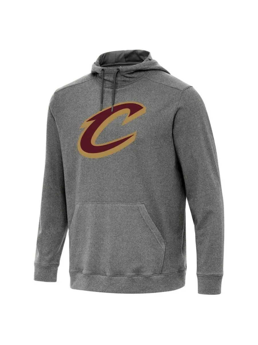 Antigua Мужская толстовка с капюшоном цвета меланж, с изображением логотипа Cleveland Cavaliers — изображение 1 из 1