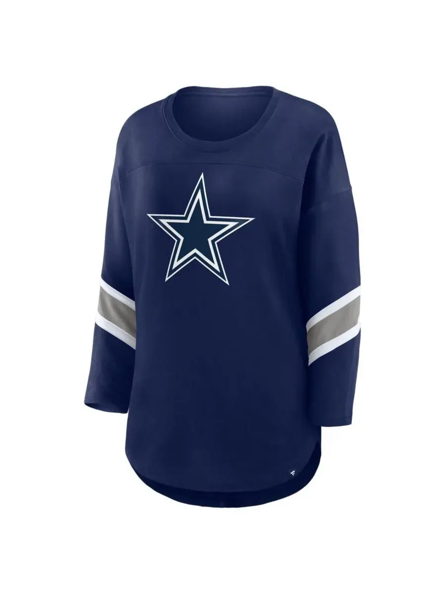 Fanatics Женская темно-синяя футболка с рукавами 3/4 Dallas Cowboys Redzone — изображение 2 из 3, темно-синий