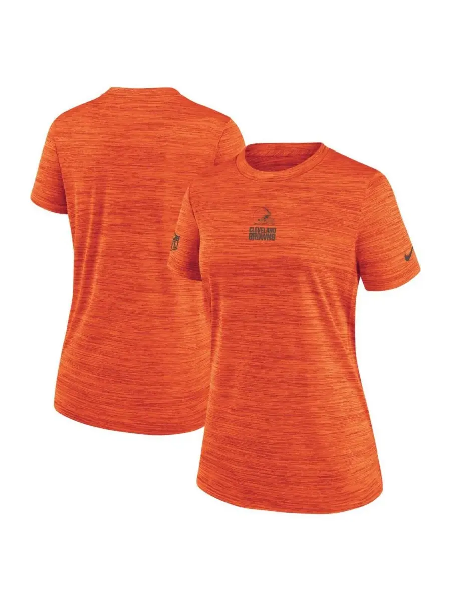 Nike Женская оранжевая футболка Cleveland Browns Sideline Velocity Dri-FIT — изображение 1 из 3, оранжевый