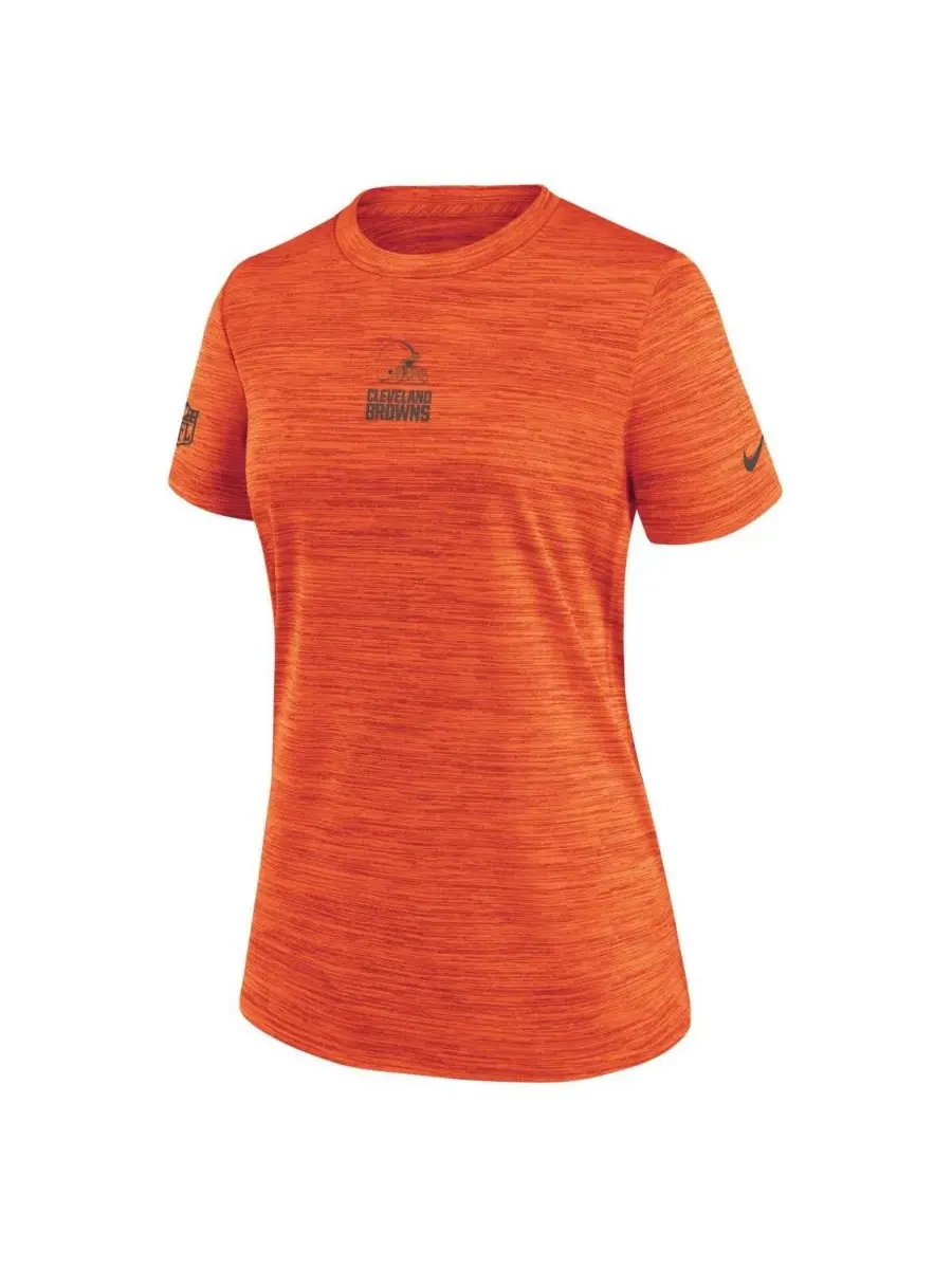 Nike Женская оранжевая футболка Cleveland Browns Sideline Velocity Dri-FIT — изображение 2 из 3, оранжевый