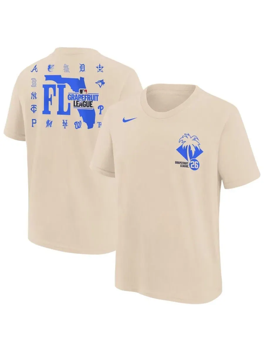 Футболка Big Boys and Girls Natural 2026 Spring Training Grapefruit League Nike — изображение 1 из 3, прозрачный
