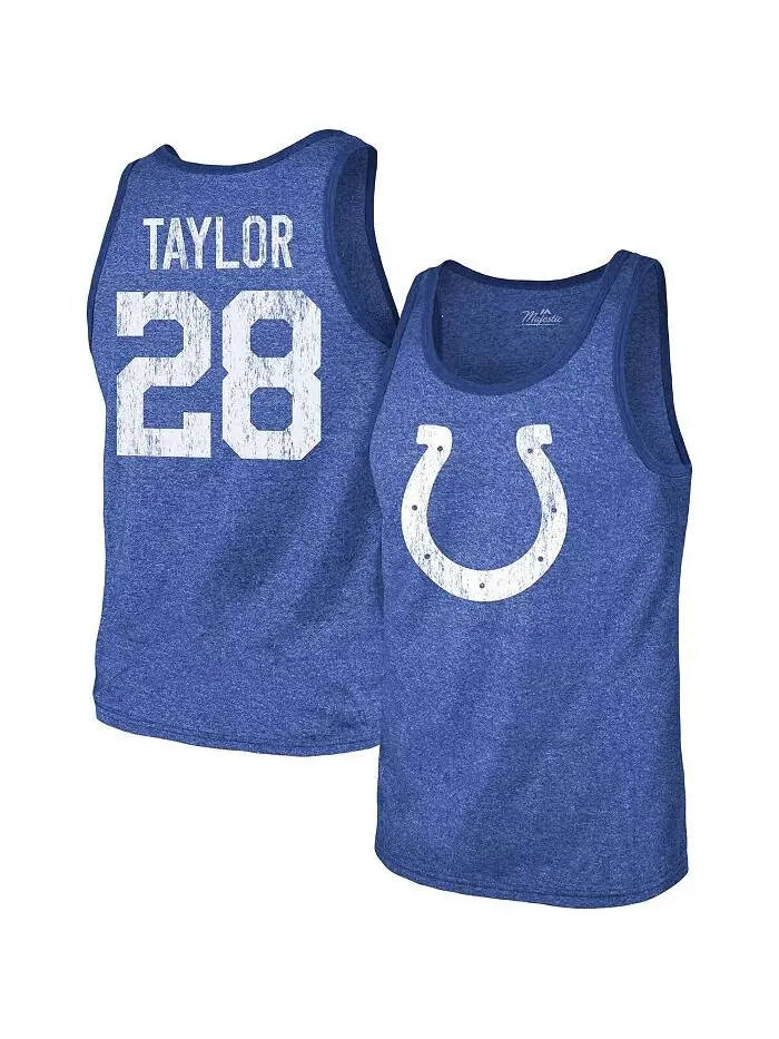 Мужские темы Jonathan Taylor Heathered Royal Indianapolis Colts Имя игрока и номер Трехкомпонентная — изображение 1 из 3
