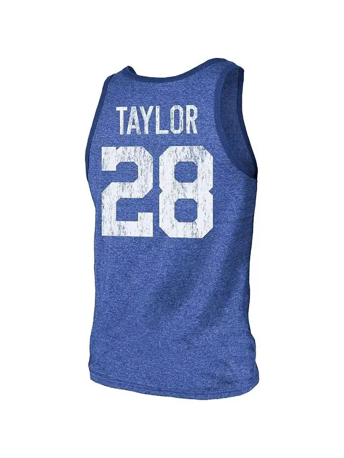 Мужские темы Jonathan Taylor Heathered Royal Indianapolis Colts Имя игрока и номер Трехкомпонентная — изображение 3 из 3