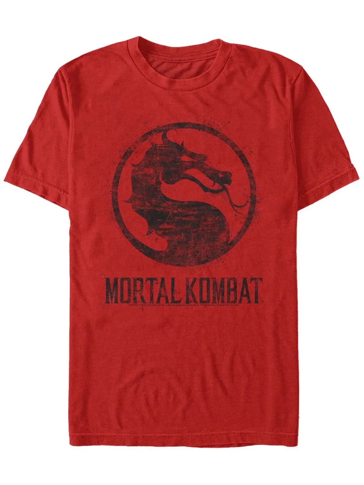 Мужская футболка с коротким рукавом с логотипом mortal kombat klassic splatter logo Fifth Sun — изображение 1 из 1, красный