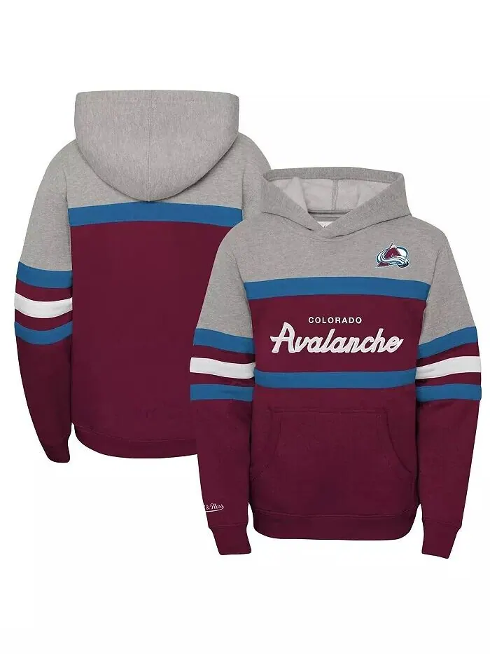 Толстовка с капюшоном главного тренера Big Boys Colorado Avalanche Mitchell & Ness — изображение 1 из 3