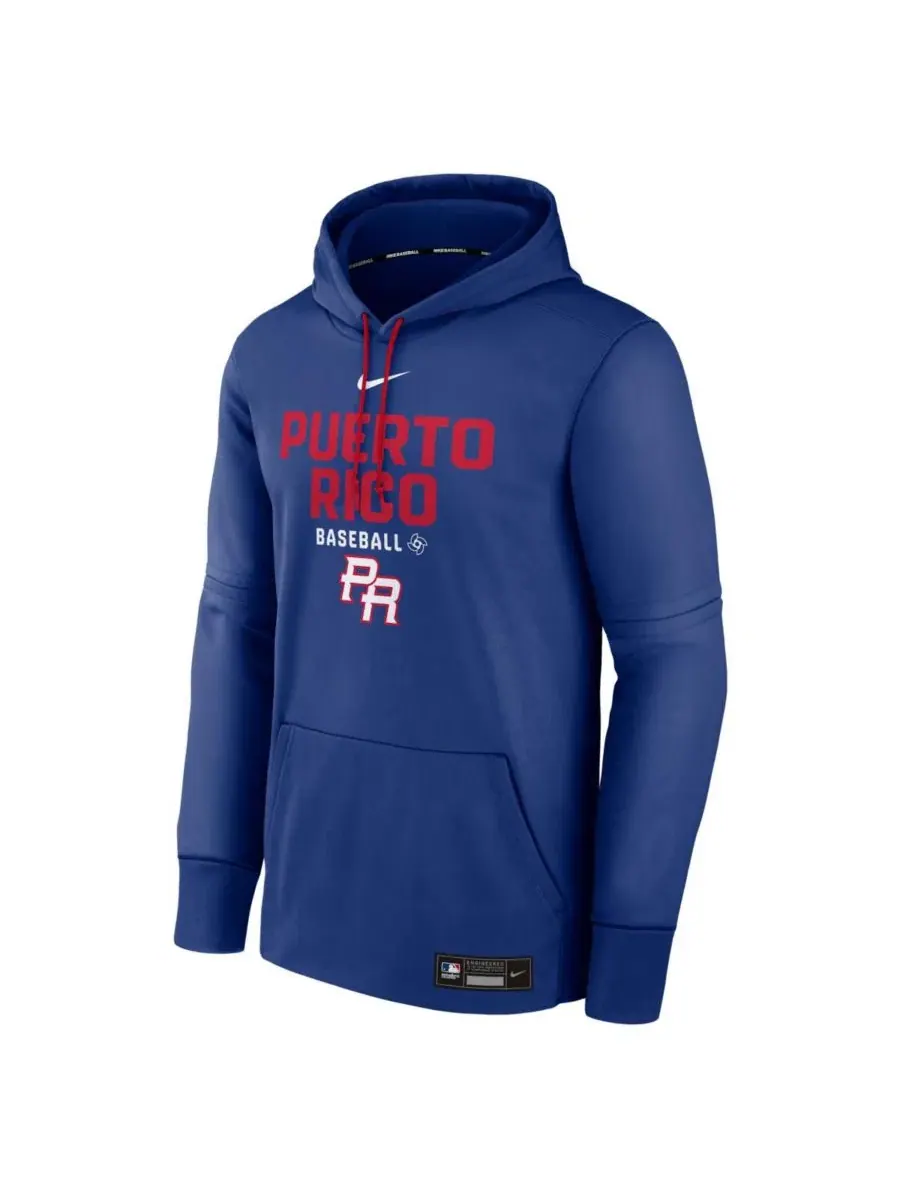 Худи Nike Therma с флисовой подкладкой, Puerto Rico Baseball 2026 WBC Nike — изображение 2 из 3, королевский