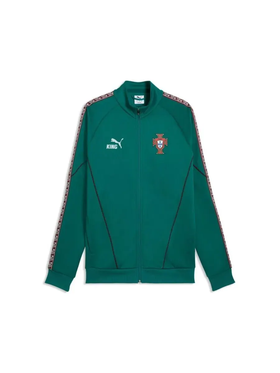 Куртка-бомбер с принтом King Anthem Portugal National Team Puma — изображение 1 из 5, зеленый