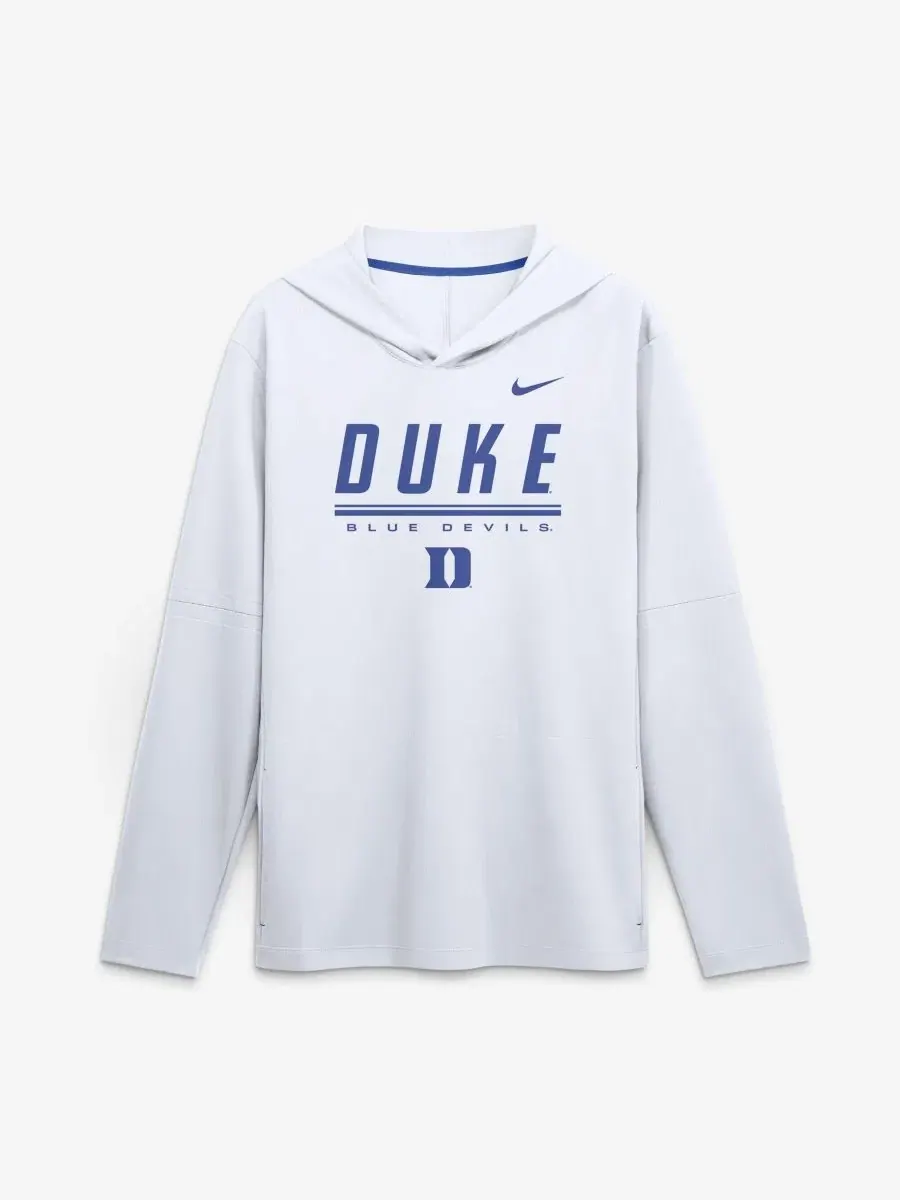 Худи с длинным рукавом Nike Duke Blue Devils 2026 Sideline Lightweight — изображение 1 из 2, белый