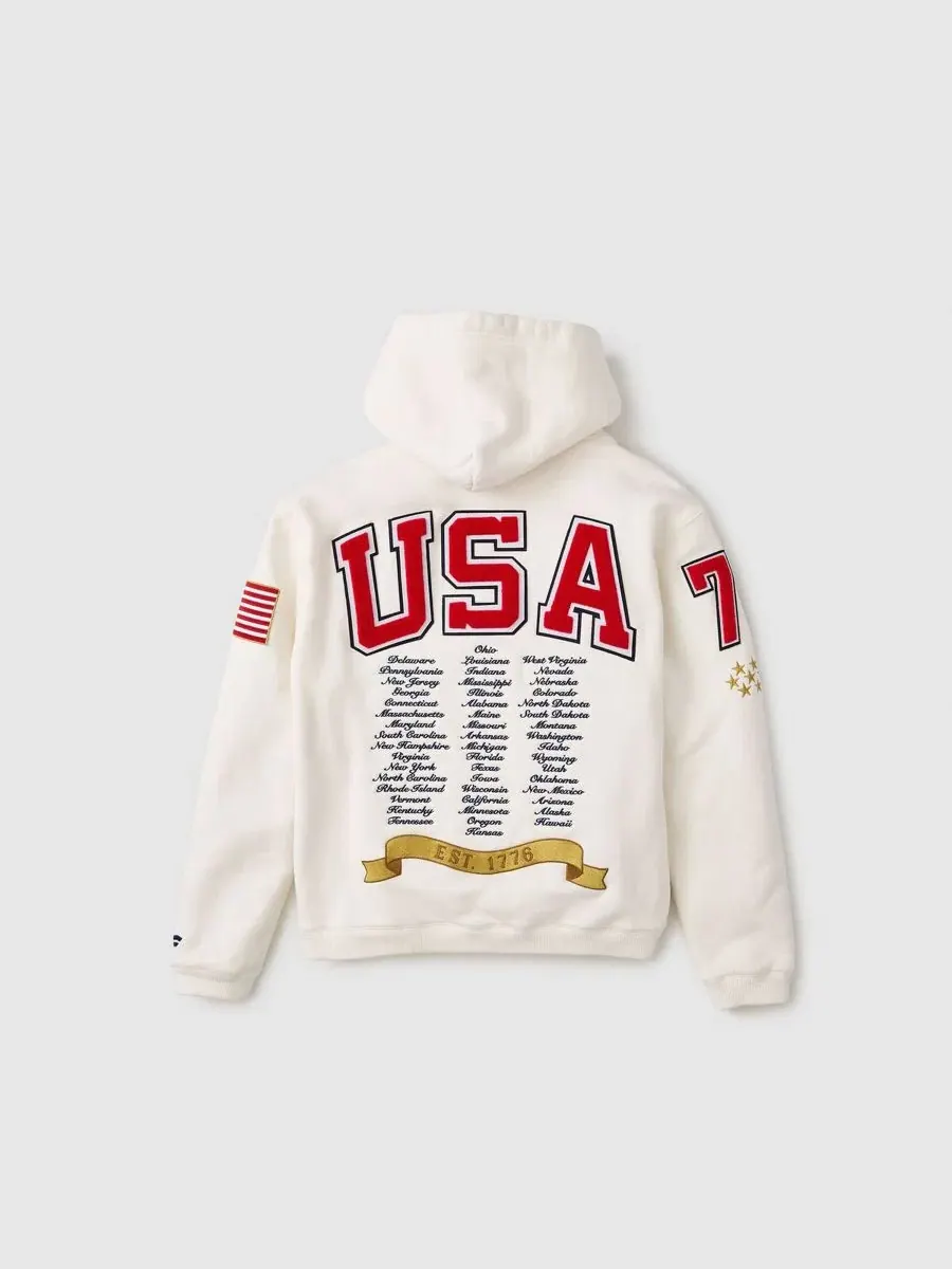 Толстовка на молнии Fanatics, USA 250 Limited Edition — изображение 2 из 4, белый