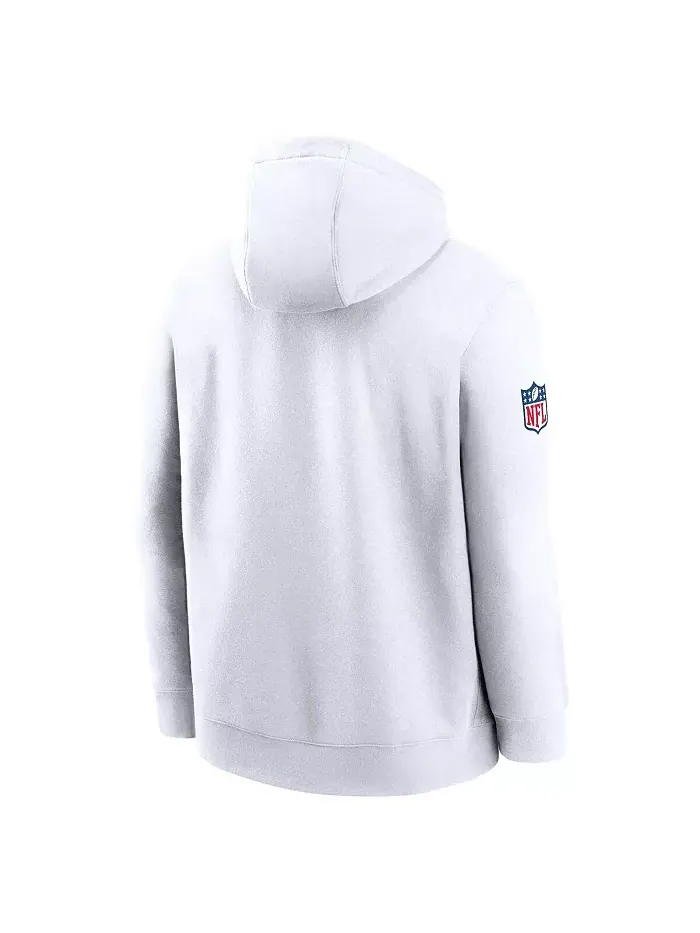 Мужская белая толстовка с капюшоном Cleveland Browns 2023 Sideline Club Alternate Tri-Blend Nike — изображение 2 из 3