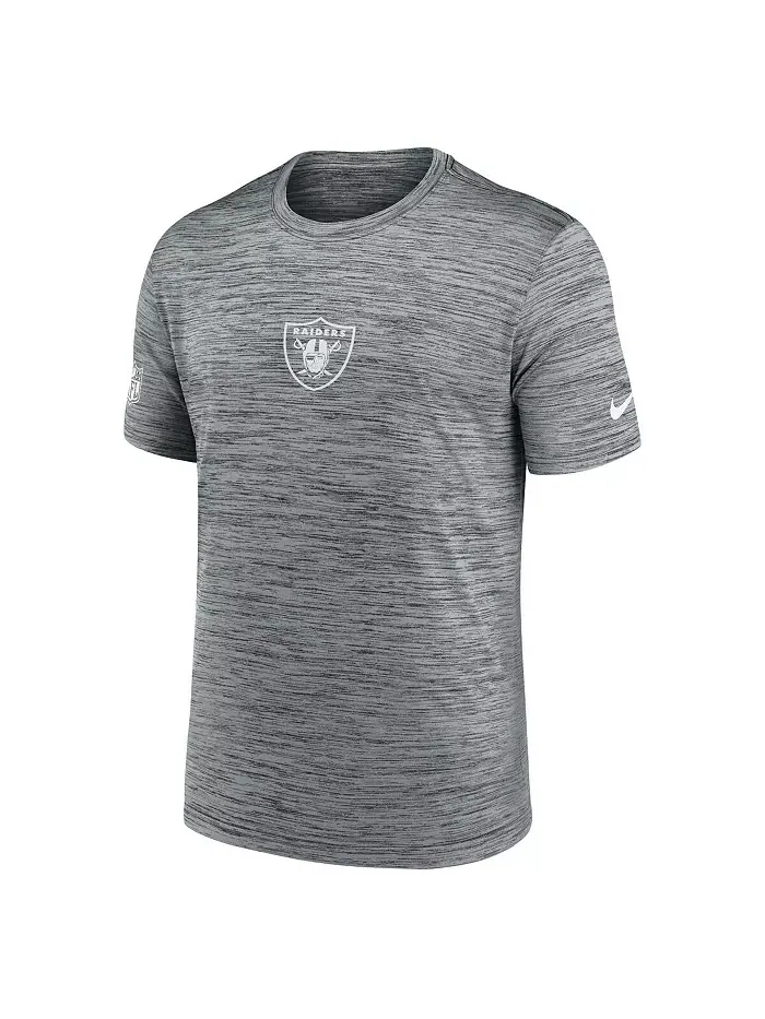 Мужская серая футболка Las Vegas Raiders Sideline Velocity Performance Nike — изображение 2 из 3
