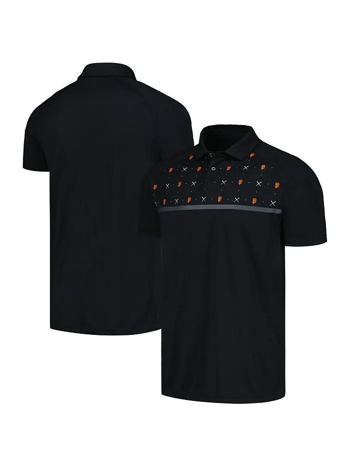 Мужская черная рубашка-поло реглан San Francisco Giants Sector Batter Up LevelWear — изображение 1 из 3, черный