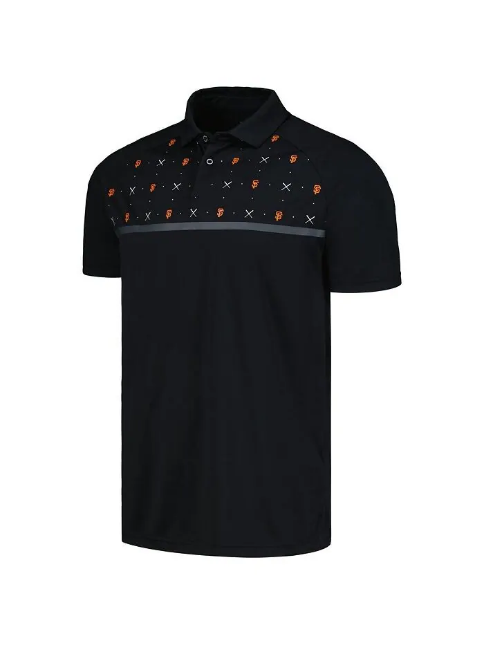 Мужская черная рубашка-поло реглан San Francisco Giants Sector Batter Up LevelWear — изображение 3 из 3, черный