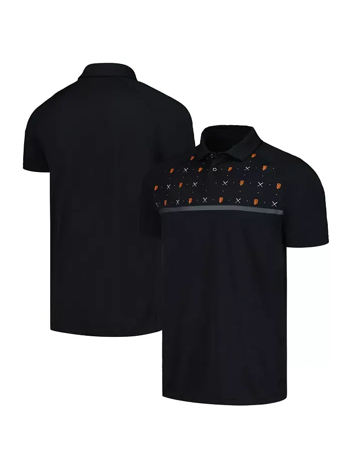 Мужская черная бейсбольная поло San Francisco Giants Sector Batter Up реглан LevelWear