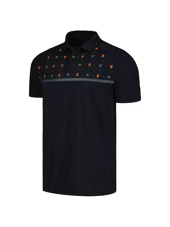 Мужская черная бейсбольная поло San Francisco Giants Sector Batter Up реглан LevelWear — изображение 3 из 3