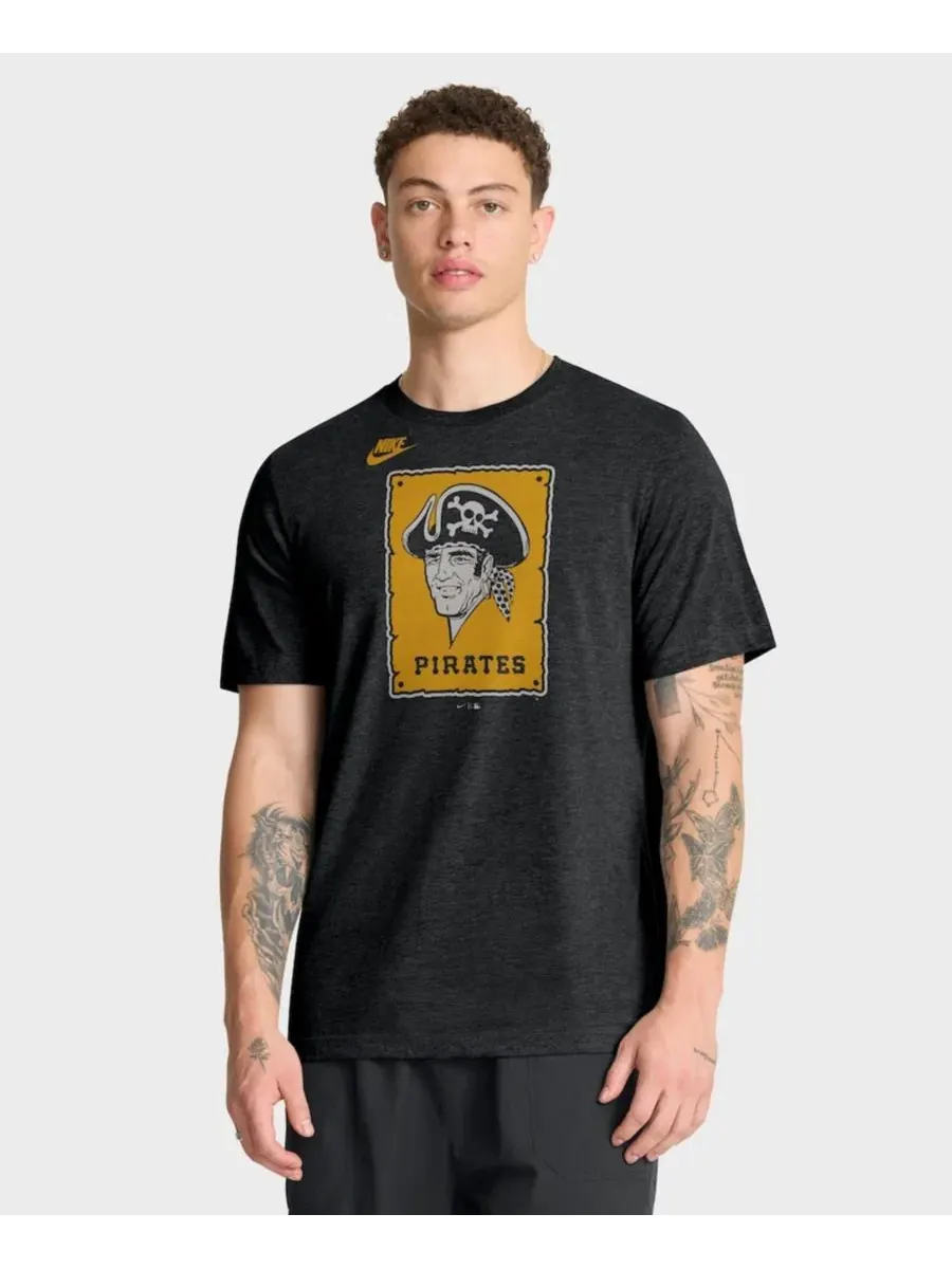 Футболка с длинным рукавом с принтом Cooperstown Logo Tri-Blend Nike — изображение 1 из 3, черный