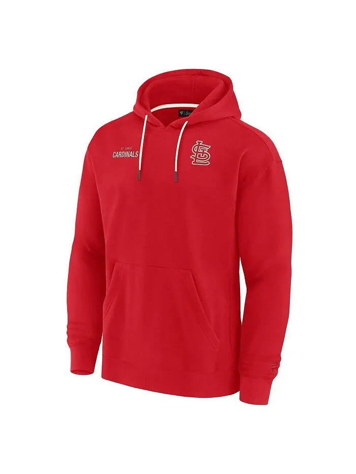 Мужской и женский красный супермягкий флисовый пуловер с капюшоном St. Louis Cardinals Fanatics — изображение 3 из 3