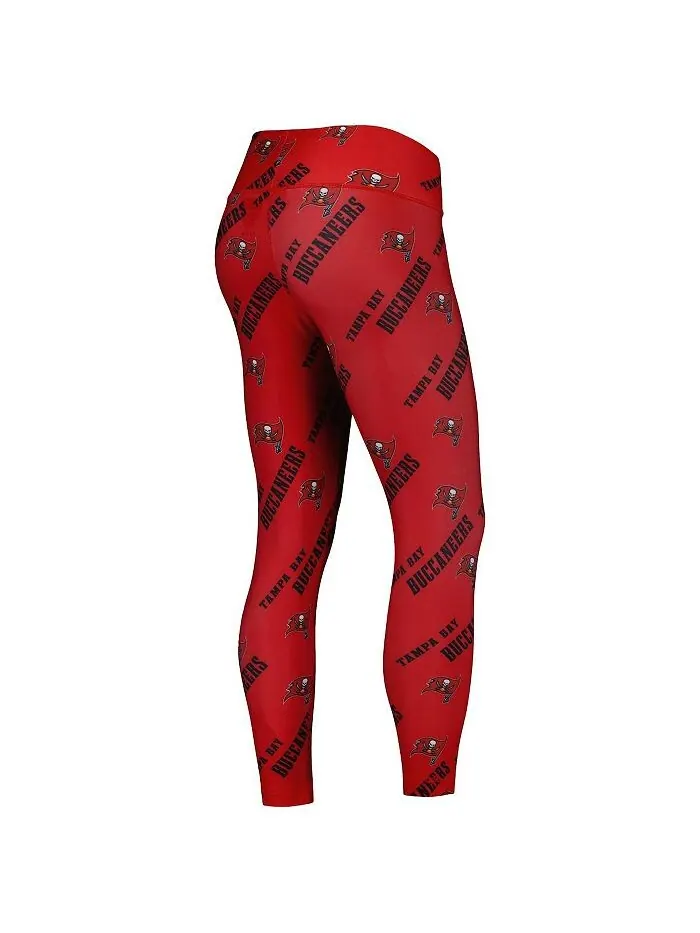 Женские красные леггинсы для отдыха Tampa Bay Buccaneers с принтом по всей поверхности Concepts — изображение 2 из 3, красный
