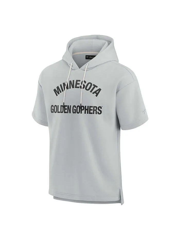 Мужской и женский серый пуловер с капюшоном Minnesota Golden Gophers из супермягкого флиса с — изображение 3 из 3