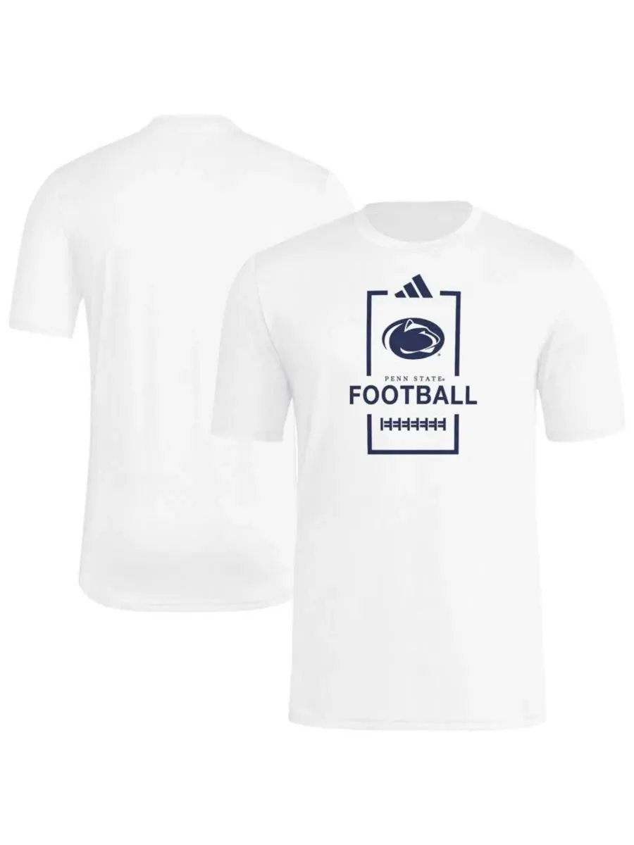 Футболка из полиэстера с коротким рукавом Penn State Nittany Lions adidas — изображение 1 из 2, белый