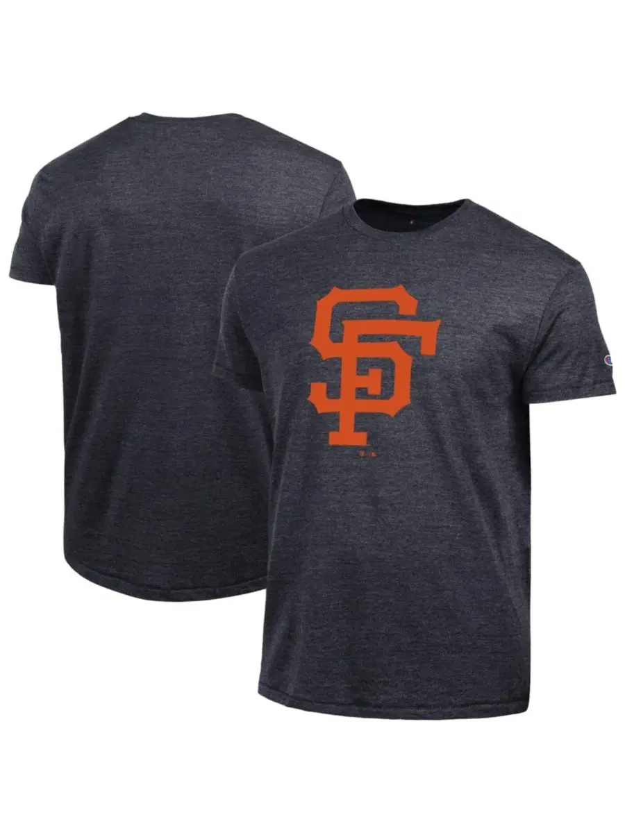 Футболка с длинным рукавом Cooperstown Logo Tri-Blend San Francisco Giants Champion — изображение 1 из 2, черный