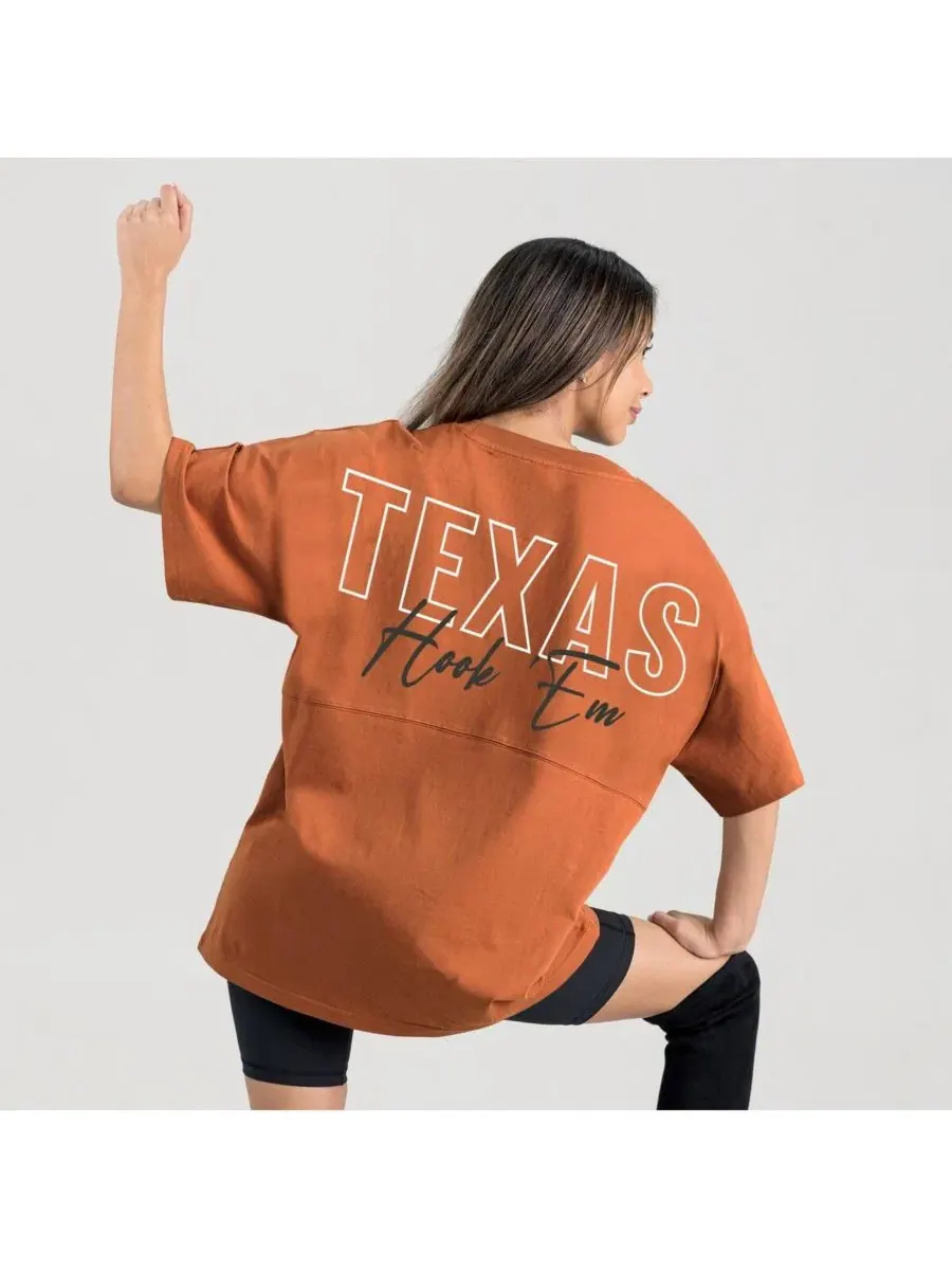 Футболка оверсайз с вышивкой Texas Longhorns Gameday Couture — изображение 2 из 5, оранжевый