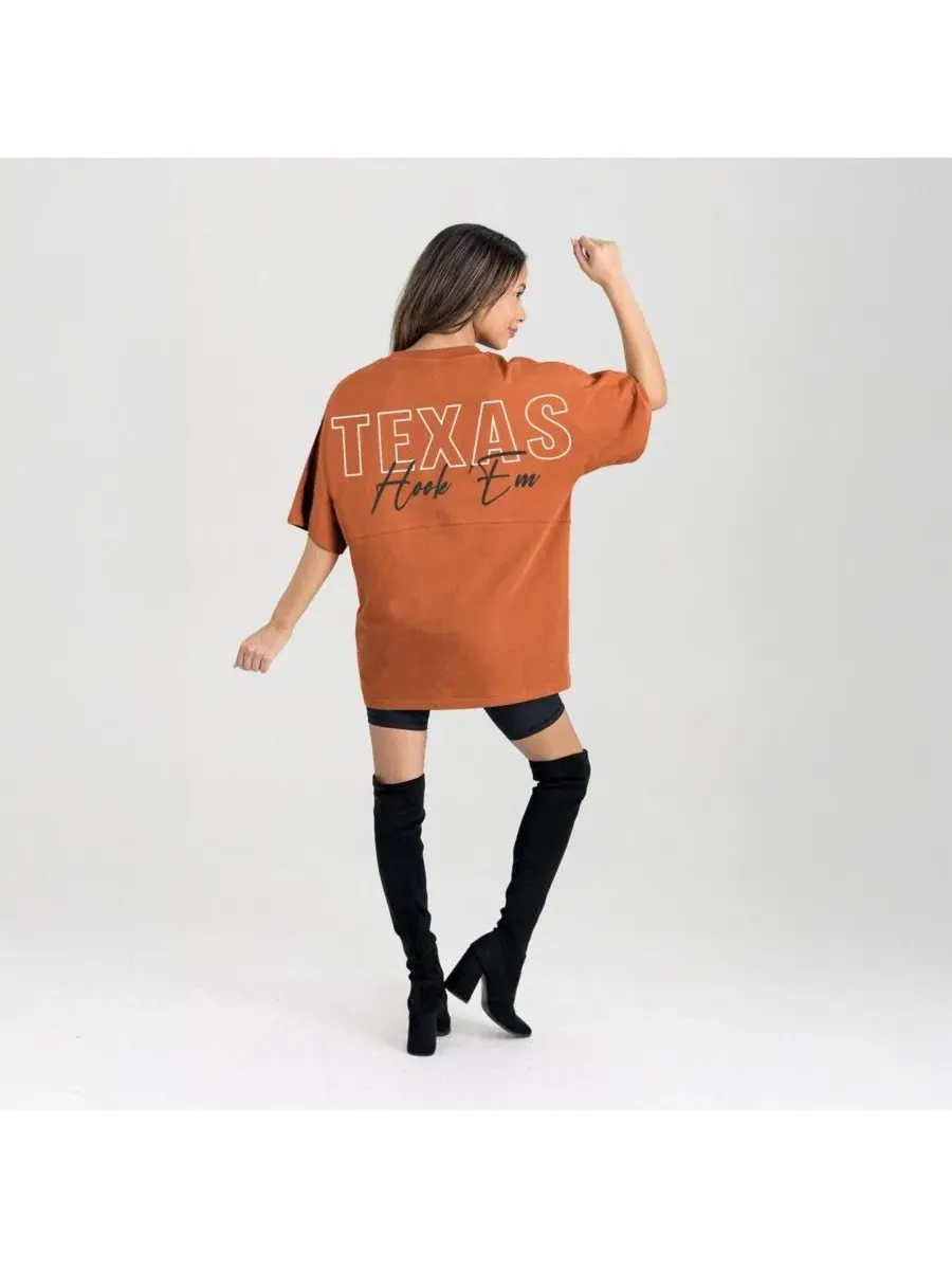 Футболка оверсайз с вышивкой Texas Longhorns Gameday Couture — изображение 4 из 5, оранжевый