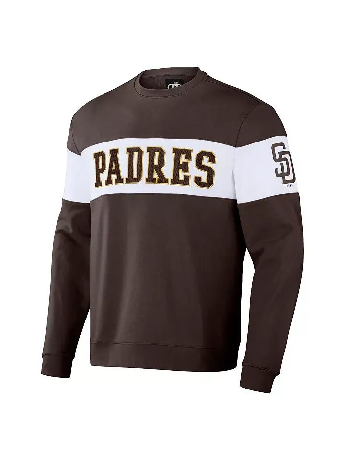 Мужской поло-свитшот Darius Rucker Collection by Brown в полоску San Diego Padres Fanatics — изображение 2 из 3