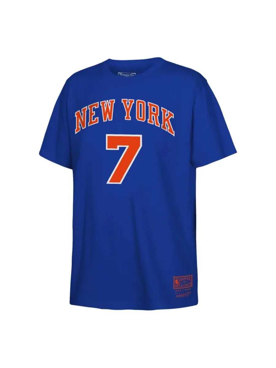 Футболка с именем и номером Кармело Энтони Mitchell & Ness — изображение 2 из 3, синий