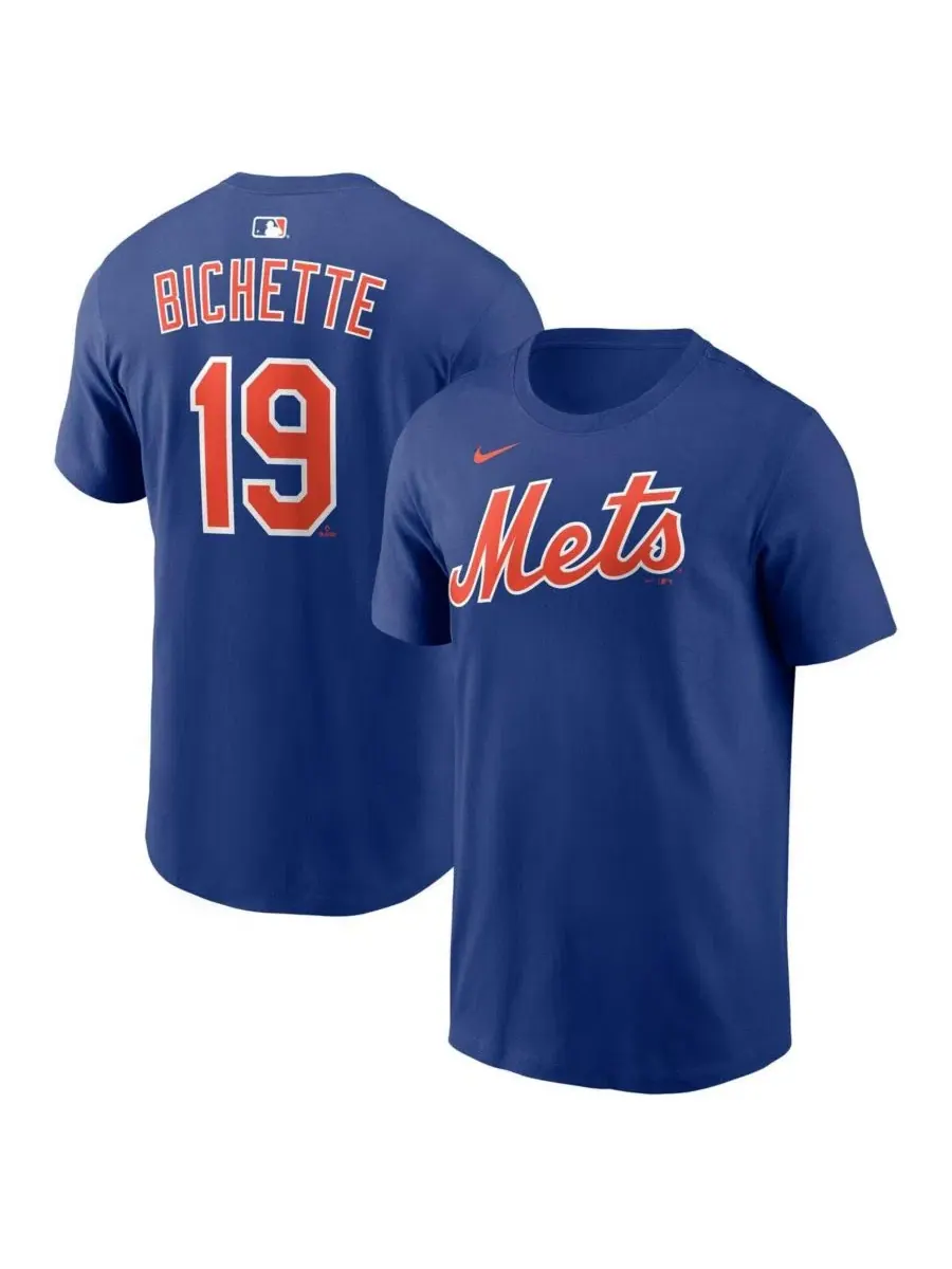 Футболка с именем и номером Bo Bichette New York Mets Nike — изображение 1 из 3, королевский