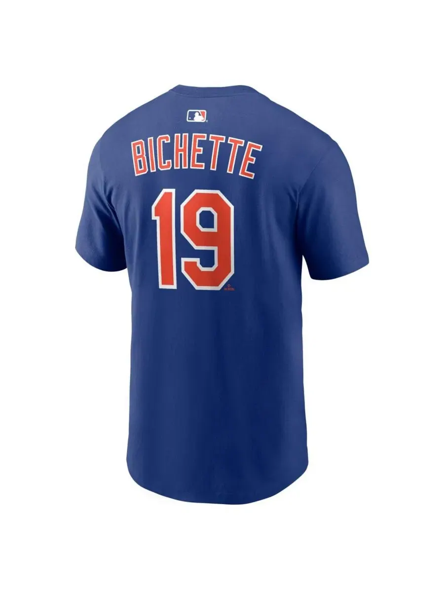 Футболка с именем и номером Bo Bichette New York Mets Nike — изображение 2 из 3, королевский