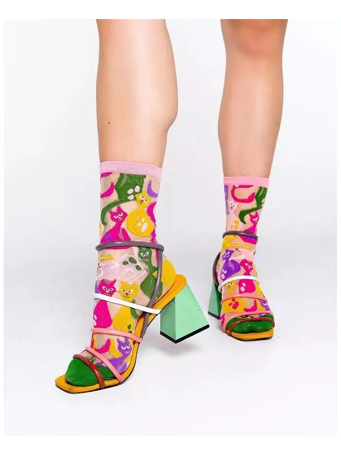 Женские прозрачные носки Dopamine Cats Sock Candy — изображение 2 из 3