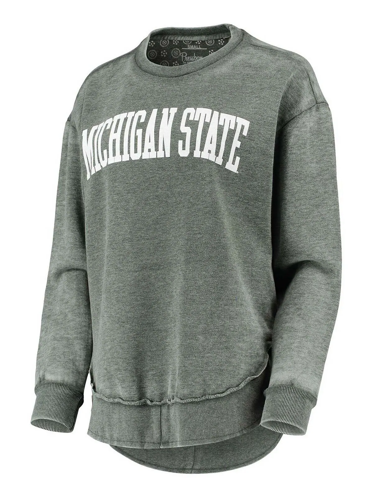 Зеленый женский свитшот-пуловер в винтажном стиле Michigan State Spartans Pressbox — изображение 2 из 3