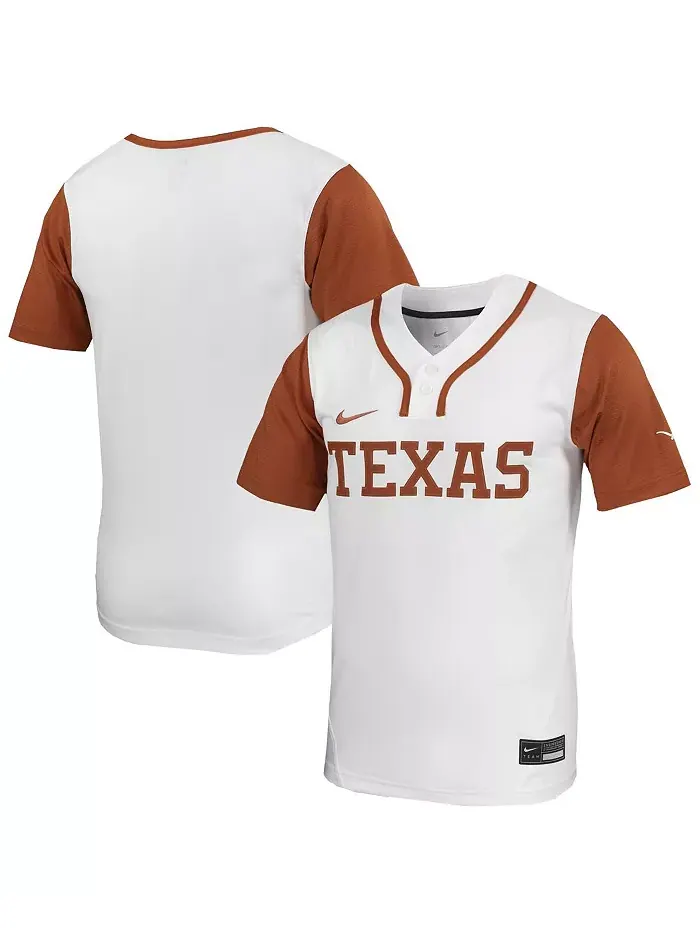 Мужская белая реплика софтбольной майки Texas Longhorns Nike — изображение 1 из 3