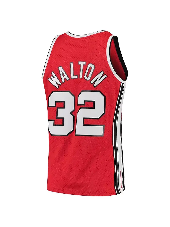 Мужская баскетбольная майка Bill Walton Red Portland Trail Blazers 1976-77 Hardwood Classics — изображение 3 из 3