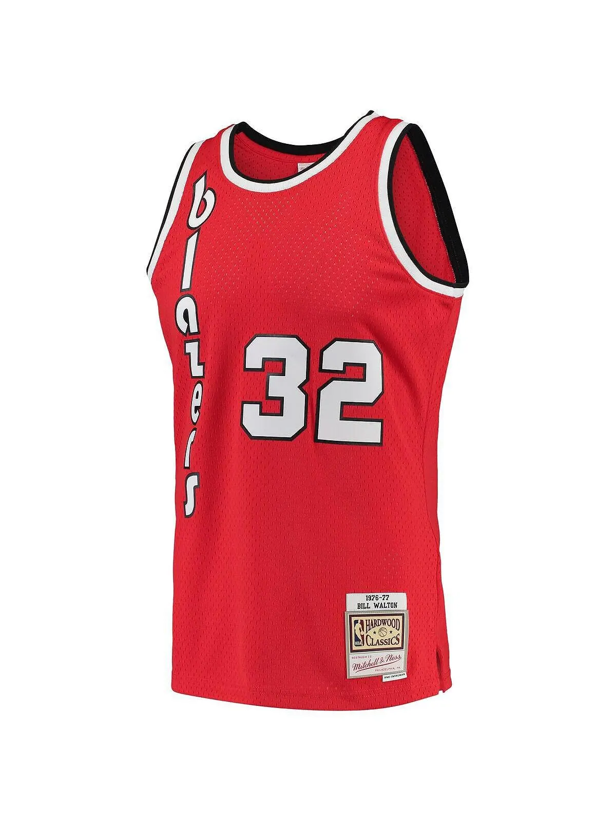 Мужская футболка Bill Walton Red Portland Trail Blazers 1976-77 Hardwood Classics Swingman Player — изображение 2 из 3