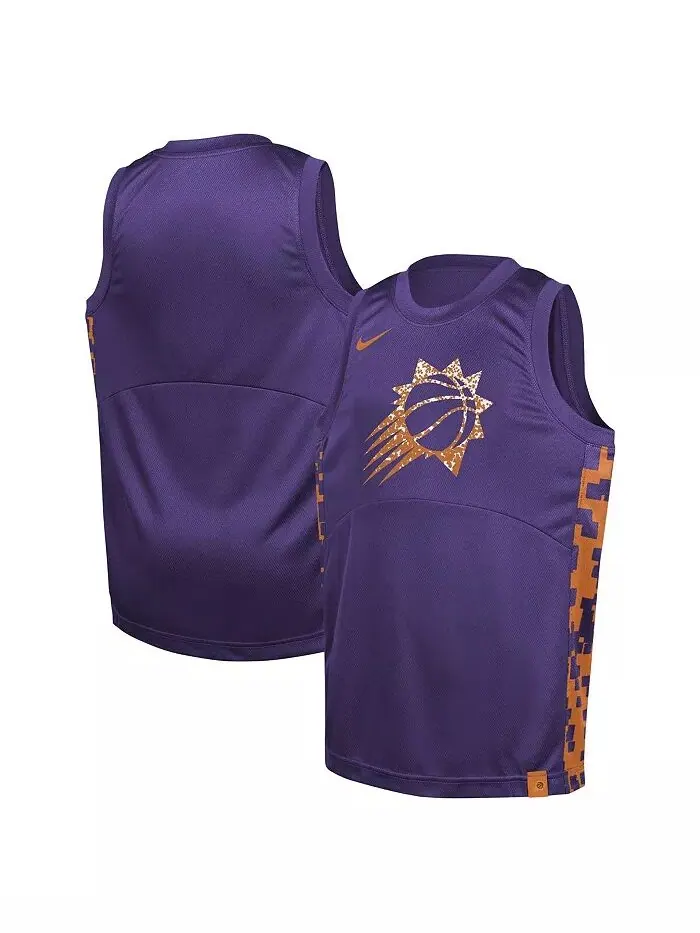 Футболка стартовой пятерки команды Big Boys and Girls Purple Phoenix Suns Courtside Nike — изображение 1 из 3