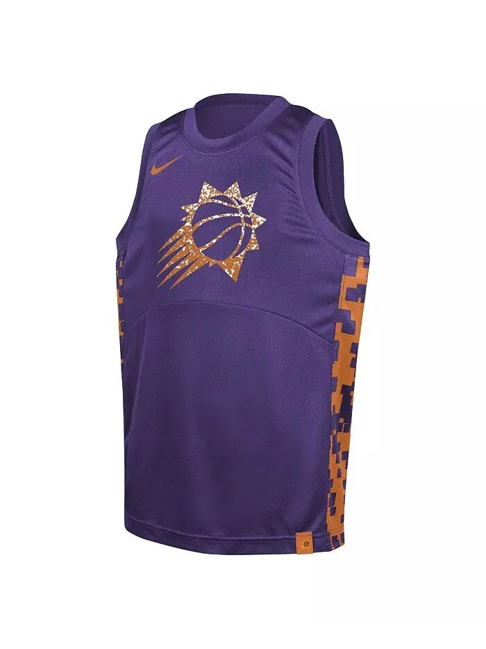 Футболка стартовой пятерки команды Big Boys and Girls Purple Phoenix Suns Courtside Nike — изображение 3 из 3