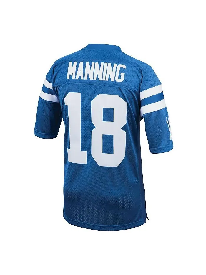 Мужская футболка для пенсионера Peyton Manning Royal Indianapolis Colts 1998 года выпуска Mitchell — изображение 3 из 3
