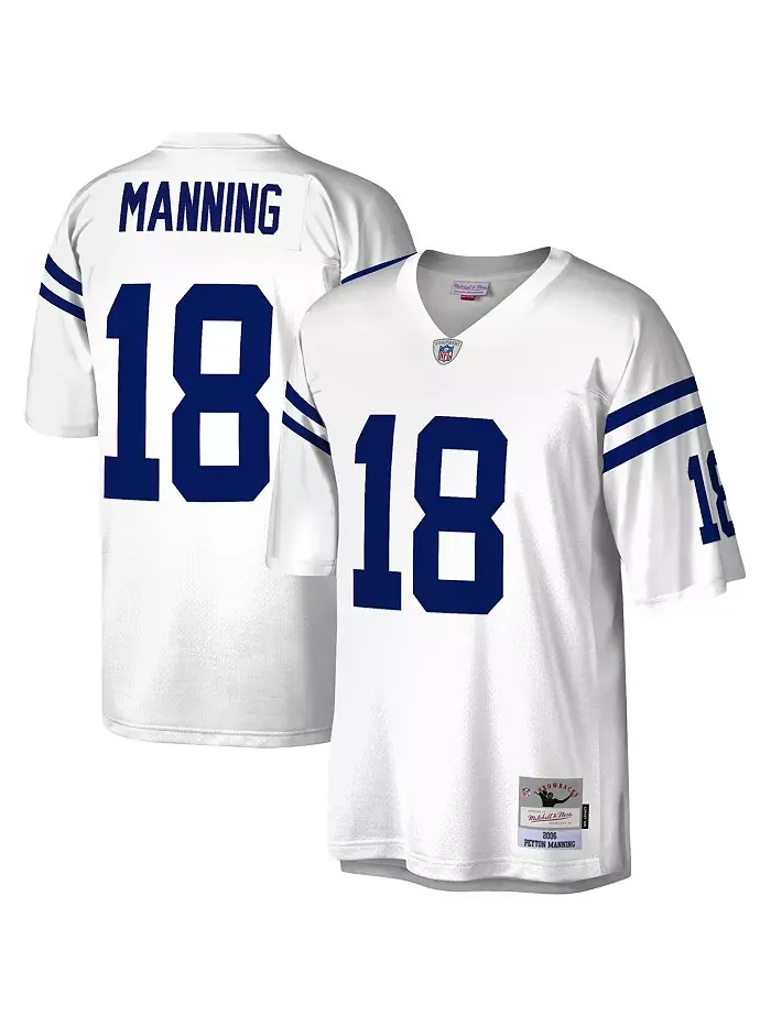 Мужская реплика белой футболки Peyton Manning Indianapolis Colts Legacy Mitchell & Ness — изображение 1 из 3
