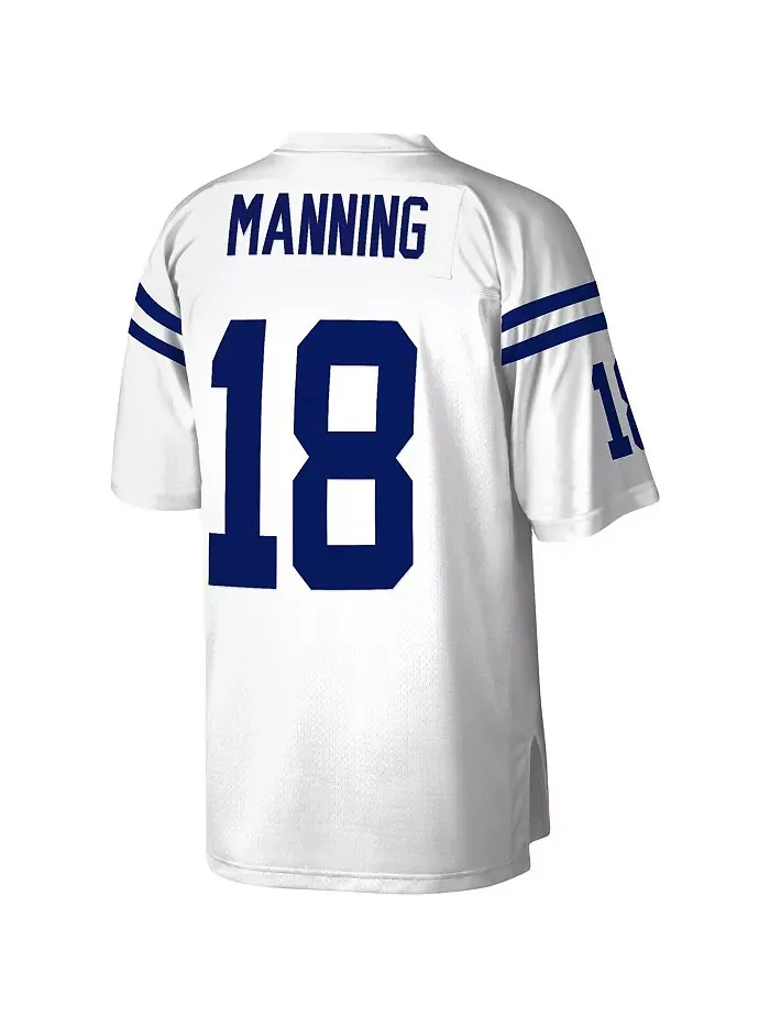 Мужская реплика белой футболки Peyton Manning Indianapolis Colts Legacy Mitchell & Ness — изображение 2 из 3