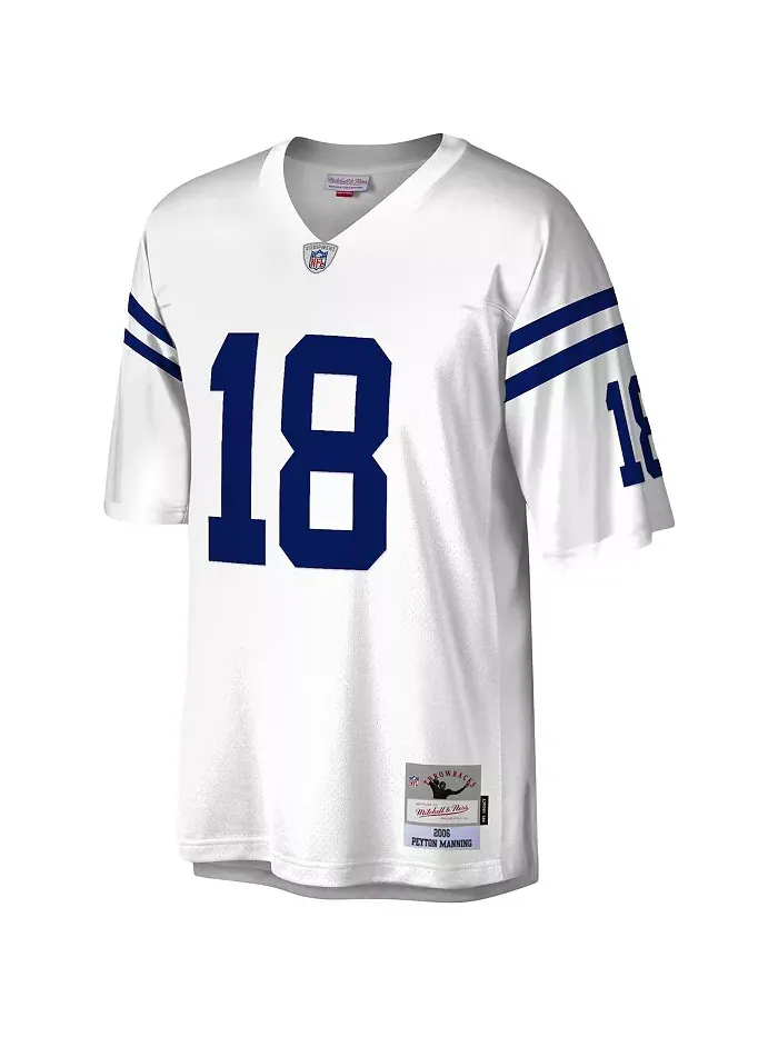 Мужская реплика белой футболки Peyton Manning Indianapolis Colts Legacy Mitchell & Ness — изображение 3 из 3