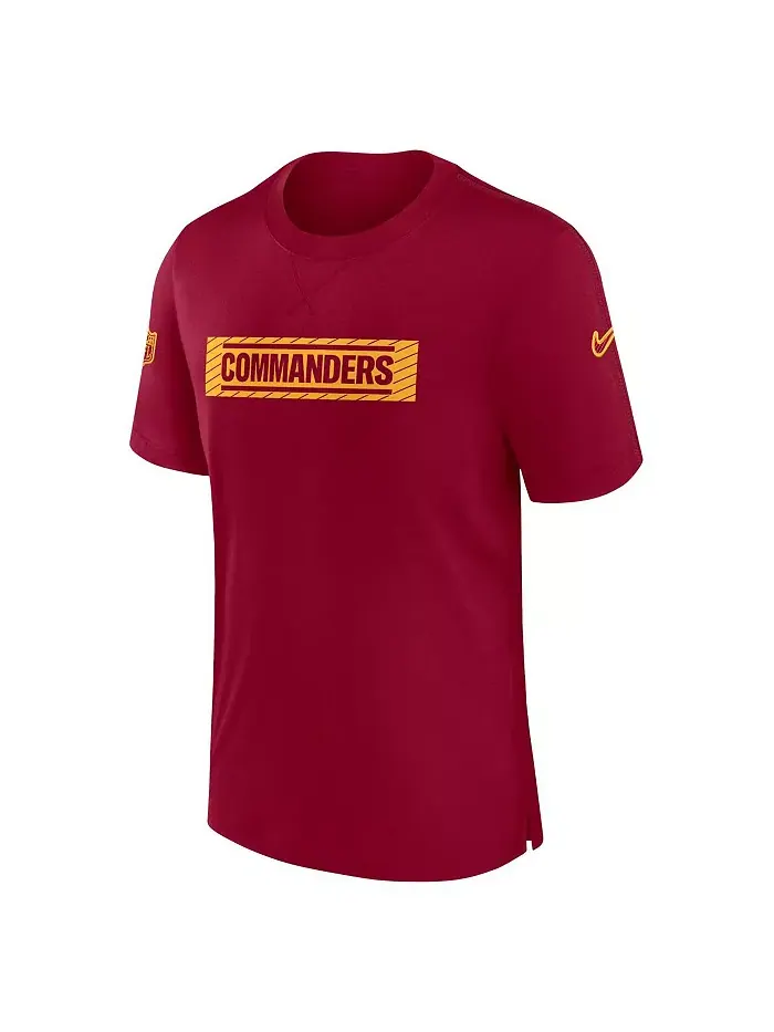 Мужская бордовая футболка Washington Commanders Sideline Player Performance Nike — изображение 2 из 3