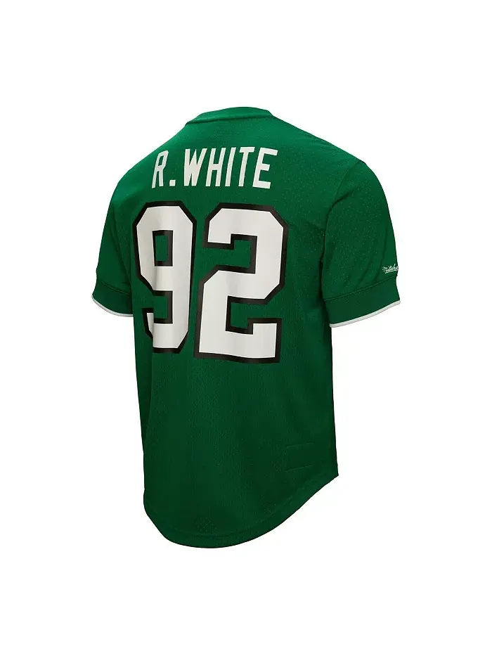 Мужская футболка с сеткой Reggie White Kelly Green Philadelphia Eagles с именем и номером вышедшего — изображение 2 из 4