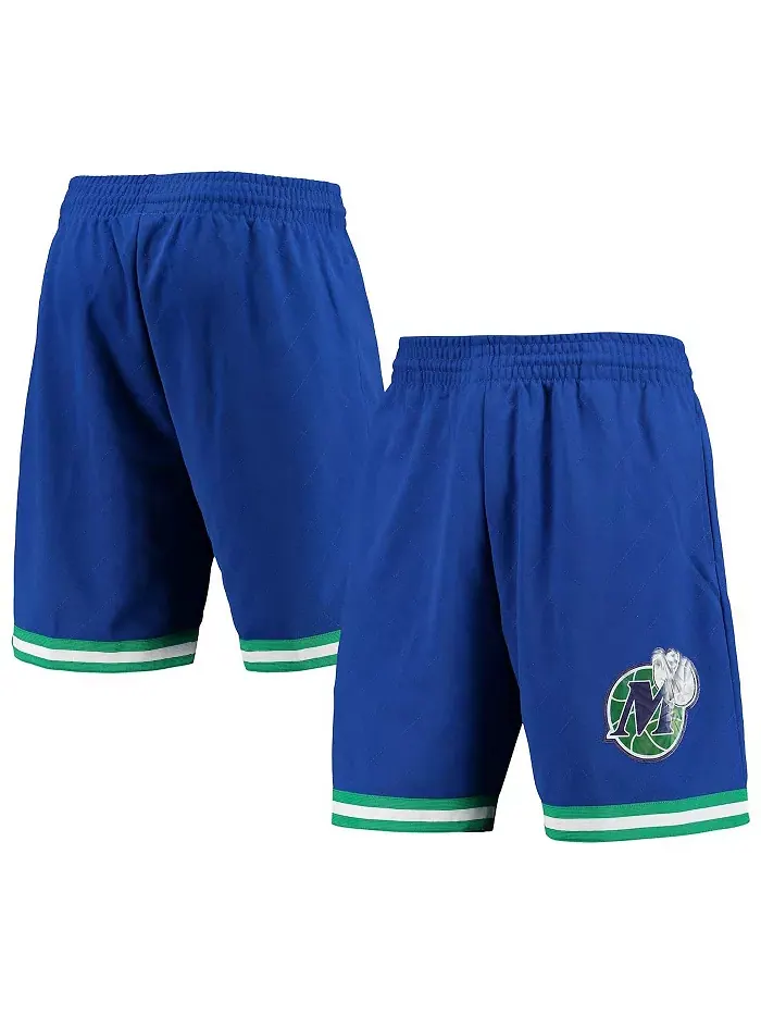Мужские шорты Dallas Mavericks 1998 Hardwood Classics 75th Anniversary Swingman синего цвета — изображение 1 из 4