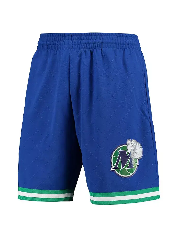 Мужские шорты Dallas Mavericks 1998 Hardwood Classics 75th Anniversary Swingman синего цвета — изображение 2 из 4